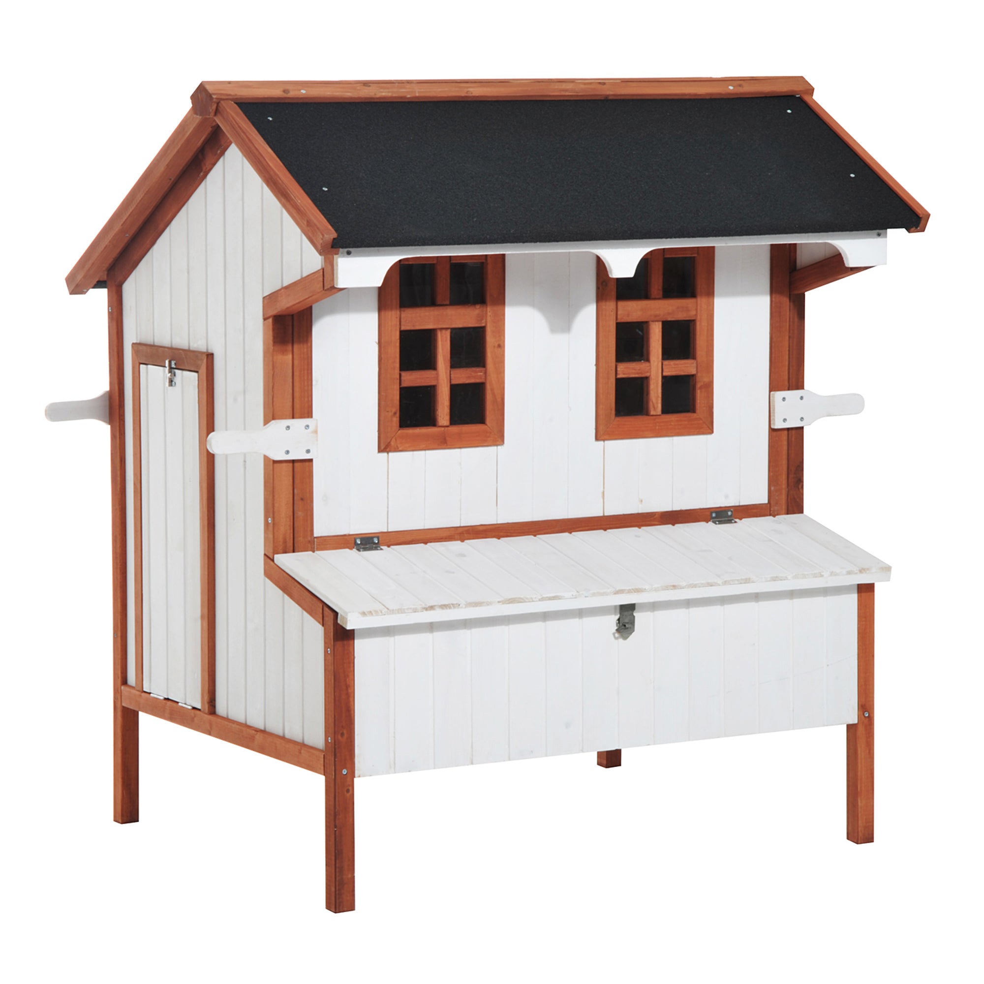 PawHut 47" Portable Cottage Chicken Hutch (3–5 Hens)